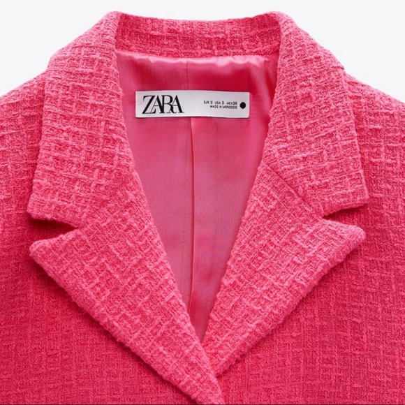 Zara buttoned textured weave blazer - Picture 6 of 7